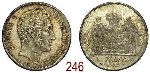 Monaco - Honore V - 5 Francs 1837 ... 