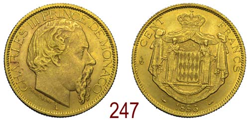 Monaco - Charles III - 100 Francs ... 