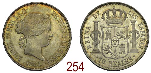  Spain - Isabell II - 10 Reales ... 