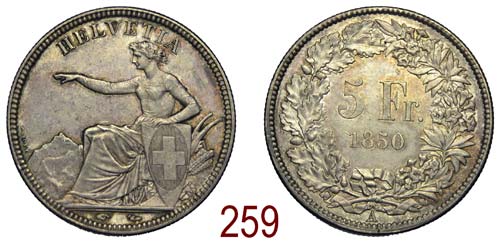 Switzerland - 5 Francs 1850 - rara ... 