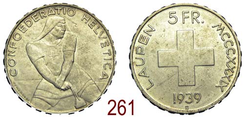 Switzerland - 5 Francs Laupen 1939 ... 