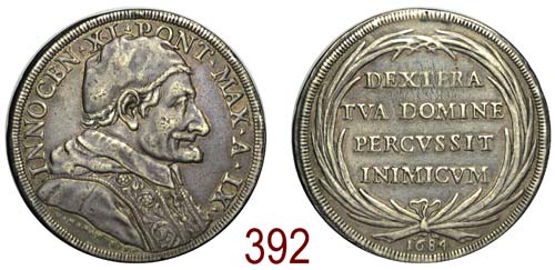 Roma - Innocenzo XI - Piastra 1684 ... 