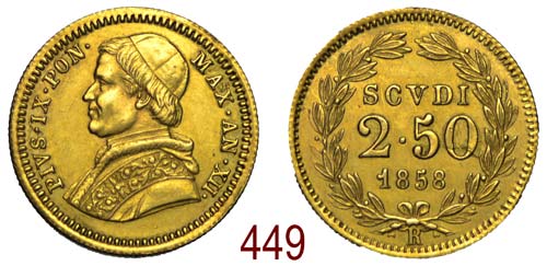 Roma - Pio IX - 2,50 Scudi 1858 ... 