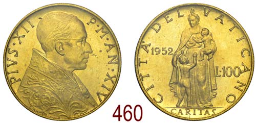 Roma - Pio XII - 100 Lire 1952 - ... 