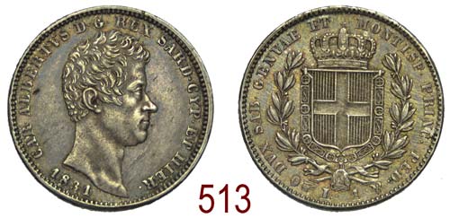 Savoia - Carlo Alberto - Lira 1831 ... 