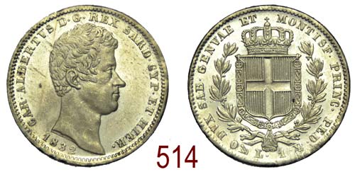 Savoia - Carlo Alberto - Lira 1832 ... 