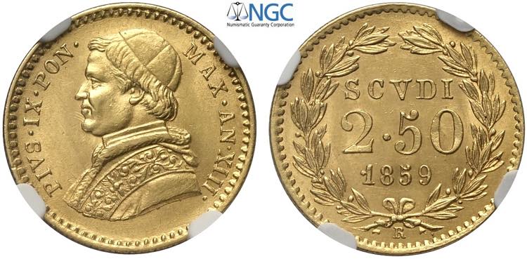 Roma, Pio IX (1846-1870), 2,50 ... 