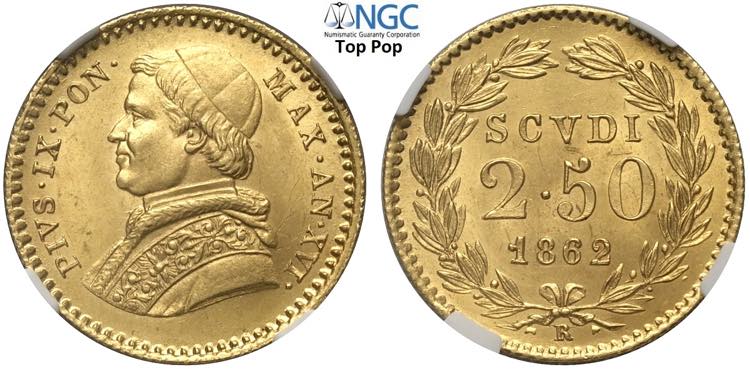 Roma, Pio IX (1846-1870), 2,50 ... 