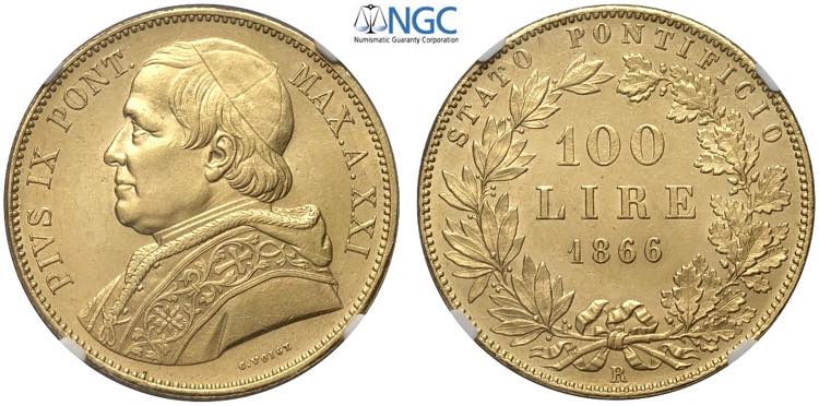 Roma, Pio IX (1846-1870), 100 Lire ... 