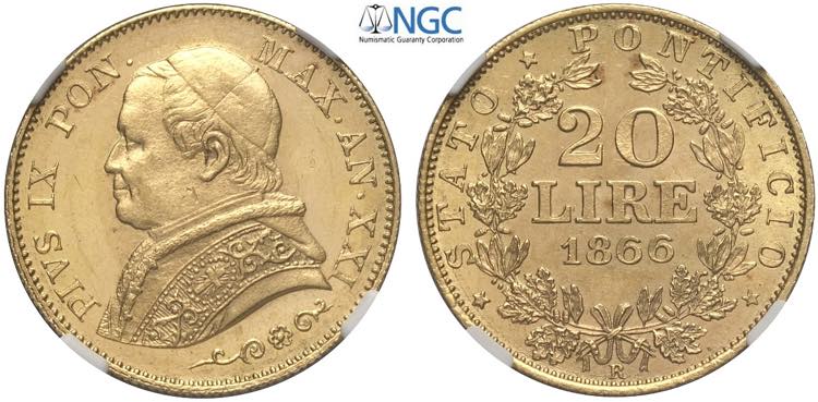 Roma, Pio IX (1846-1870), 20 Lire ... 