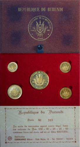 Burundi, Republic (1966-), Gold ... 