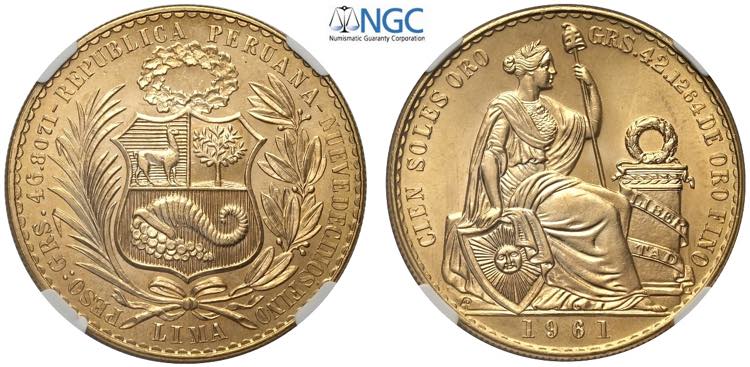 Perù, Republic, 100 Soles 1961, ... 