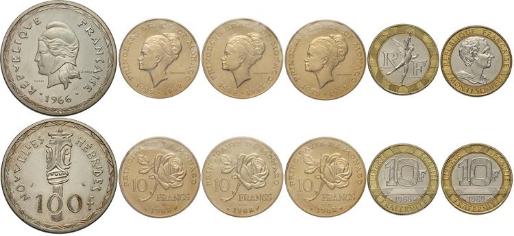 France and Monaco, Essai Lot (6): ... 