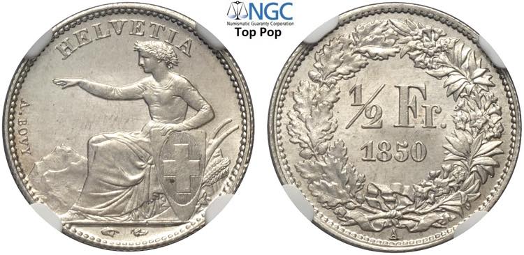 Switzerland, Confederation, 1/2 ... 