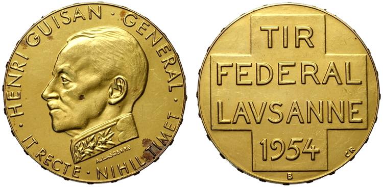 Switzerland Vaud, Gold Medal 1954 ... 