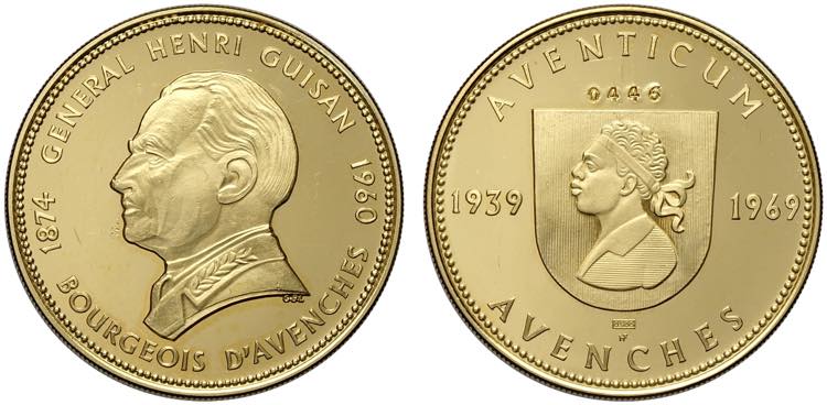 Switzerland Vaud, Gold Medal 1969 ... 