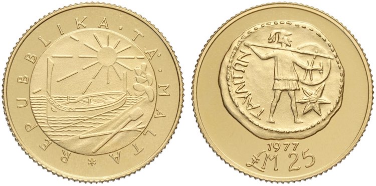 Malta, Republic, 25 Pounds ... 