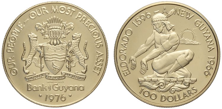 Guyana, Republic, 100 Dollars ... 