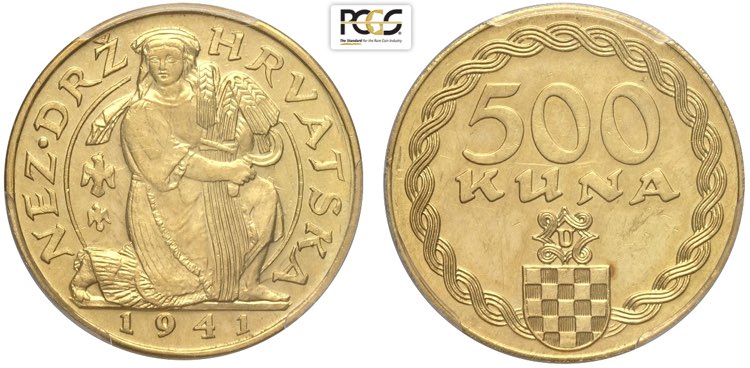 Croatia, Fascist State, 500 Kuna ... 