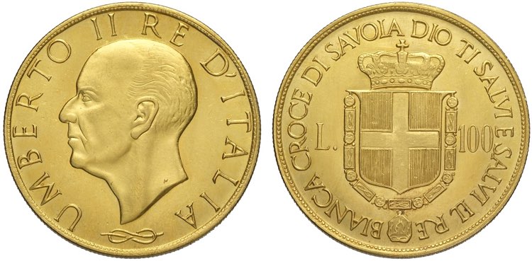 Umberto II (1946), Medaglia in oro ... 