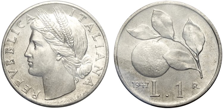 Repubblica Italiana, Monetazione ... 