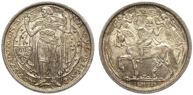 Czechoslovakia, Republic, Silver 5 ... 