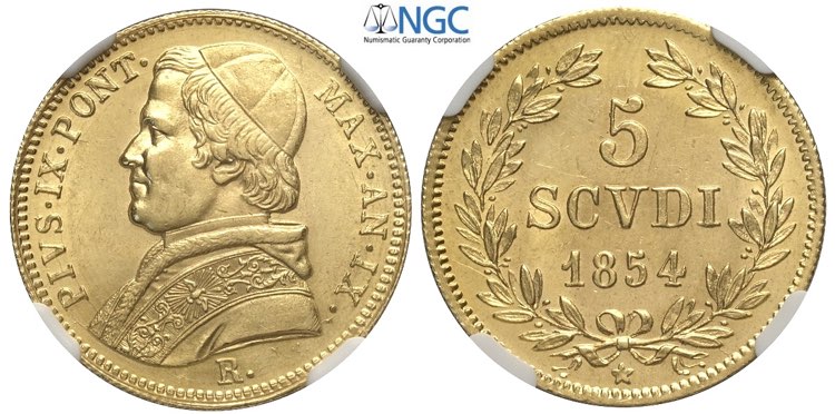 Roma, Pio IX (1846-1870), 5 Scudi ... 