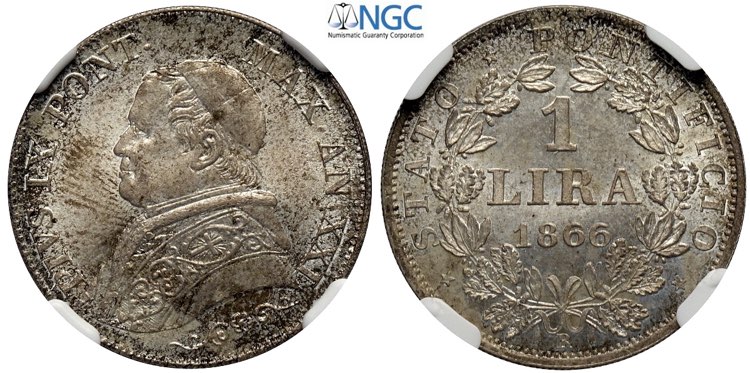 Roma, Pio IX (1846-1870), Lira ... 