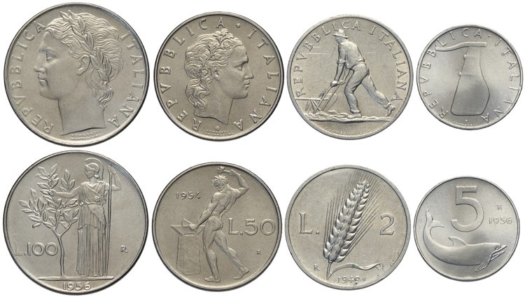 Repubblica Italiana, Monetazione ... 