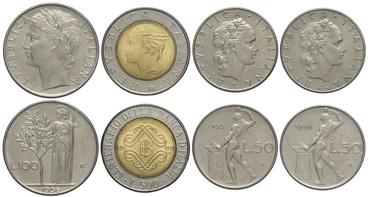 Repubblica Italiana, Monetazione ... 