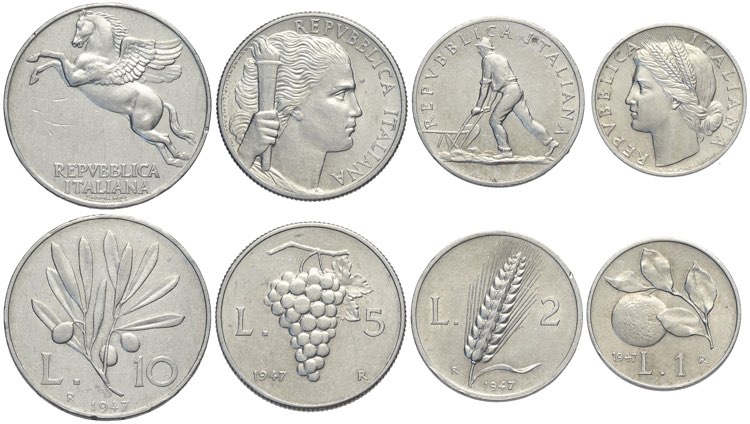 Repubblica Italiana, Monetazione ... 