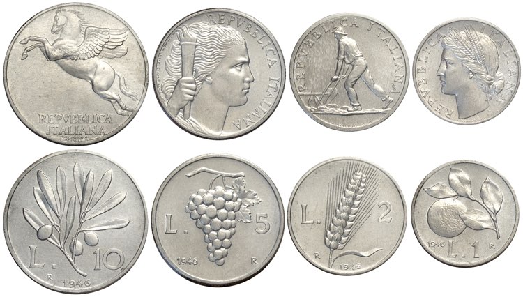 Repubblica Italiana, Monetazione ... 