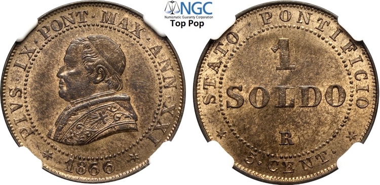 Roma, Pio IX (1846-1870), Soldo da ... 