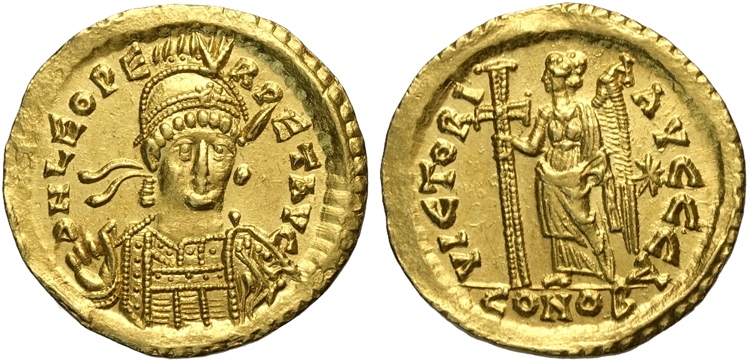 Leone I (457-474), Solido, ... 