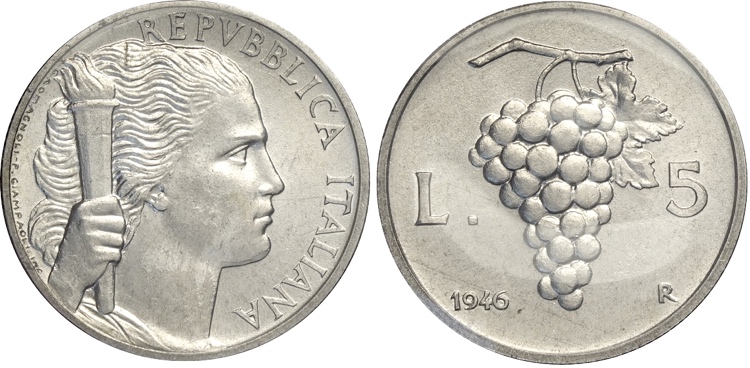 Repubblica Italiana, Monetazione ... 