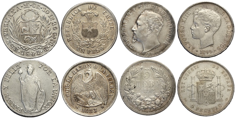 World coins, lot (4): Bulgaria 5 ... 