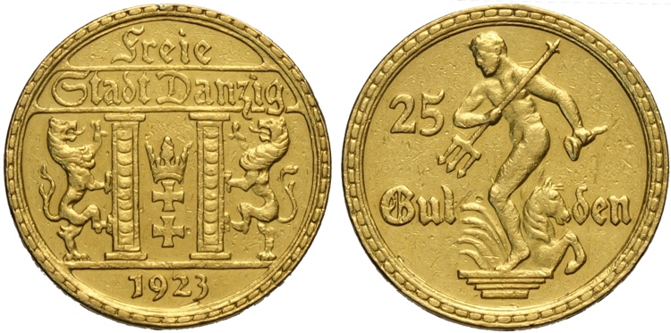 Danzig, Free City, 25 Gulden 1923, ... 