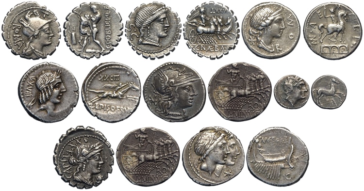 Repubblica Romana, Lotto di 7 ... 