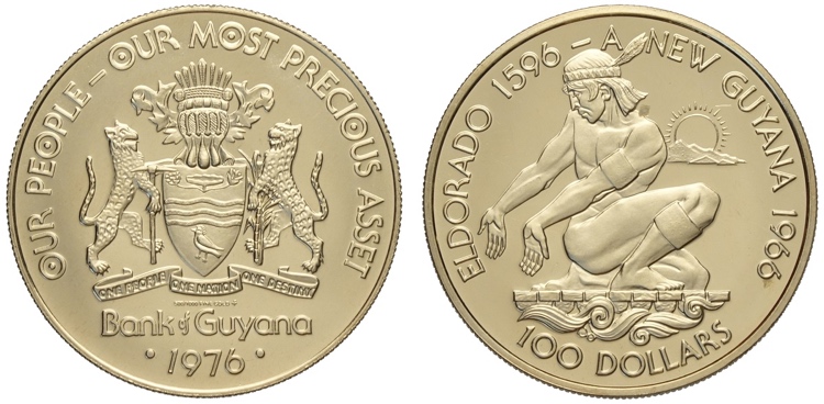 Guyana, Republic, 100 Dollars ... 