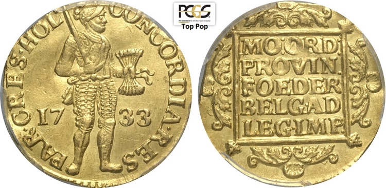 Netherlands, Holland, Ducat 1733, ... 