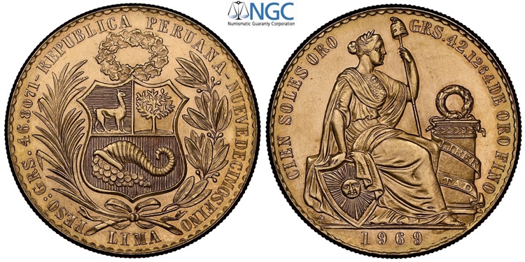 Perù, Republic, 100 Soles 1969, ... 