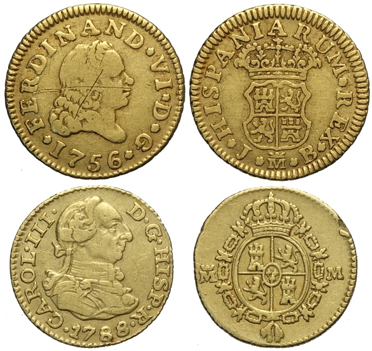 Spain Madrid, Lot 2 gold coins of ... 