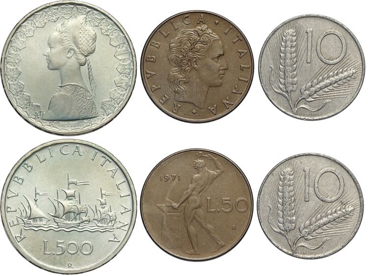 Repubblica Italiana, Monetazione ... 