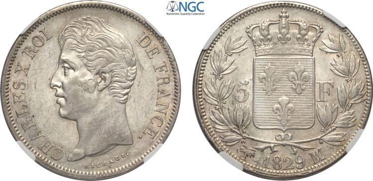 France, Charles X (1824-1830), 5 ... 