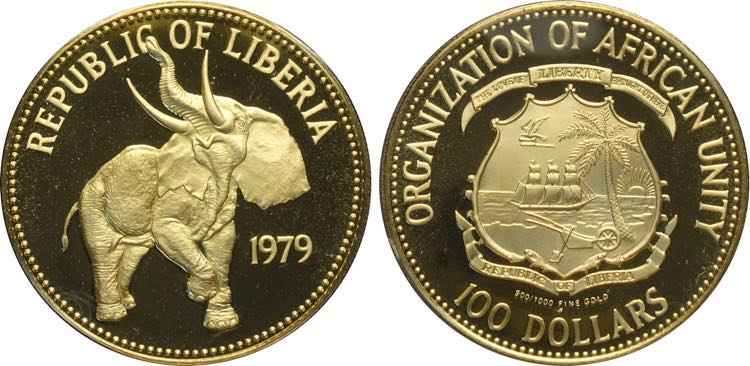 Liberia, Republic (1847-), 100 ... 