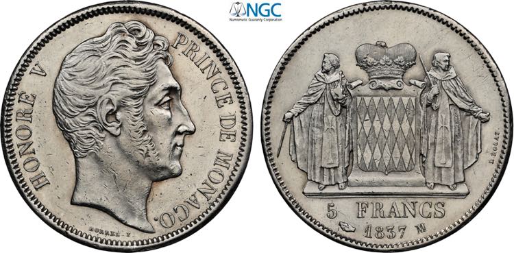 Monaco, Honore V (1819-1841), 5 ... 