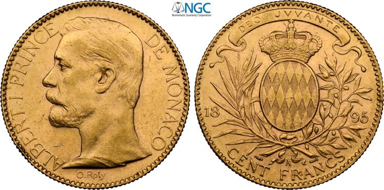 Monaco, Albert I (1889-1922), 100 ... 