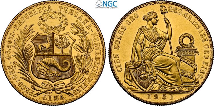 Perù, Republic (1882-), 100 Soles ... 