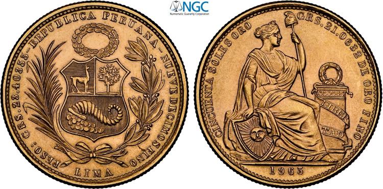 Perù, Republic (1882-), 50 Soles ... 