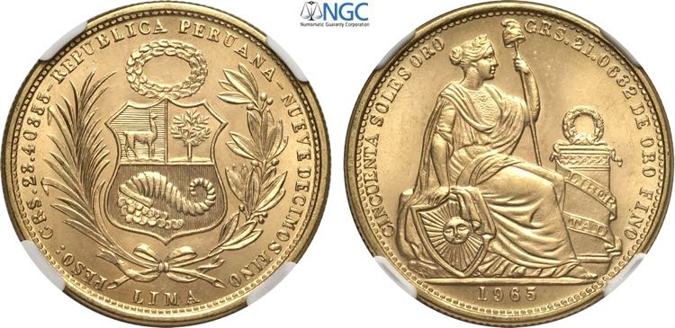 Perù, Republic (1882-), 50 Soles ... 